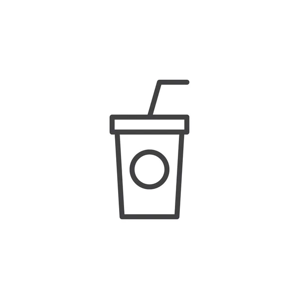 Smoothie tasse icône contour — Image vectorielle