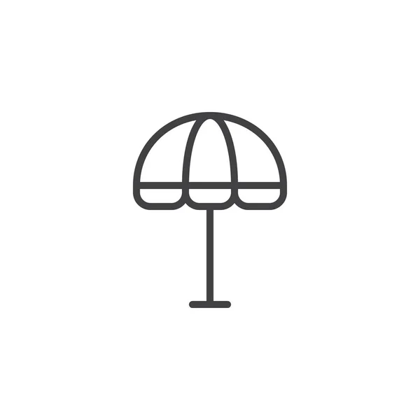 Ícone de contorno guarda-chuva sol —  Vetores de Stock