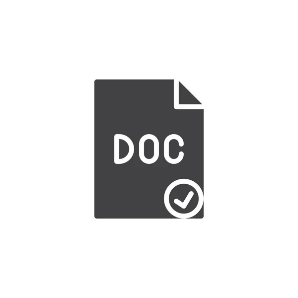 Doc file check vector icon — Stock Vector