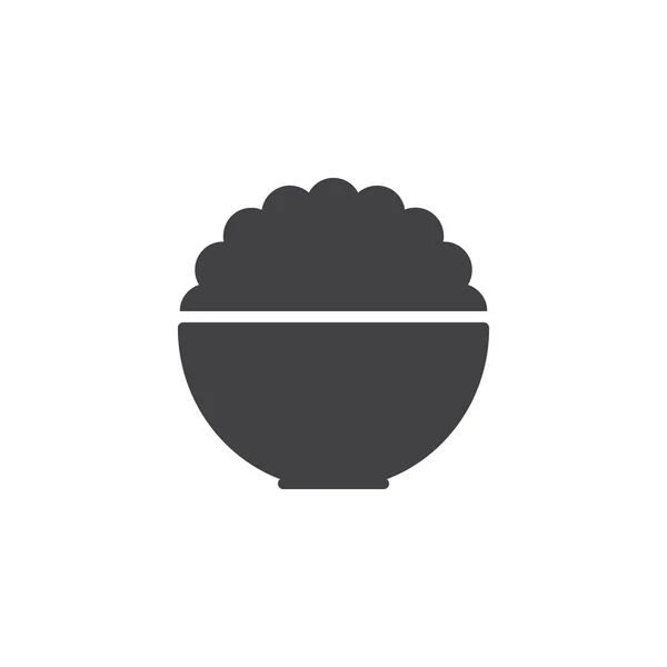 Tazón de arroz Vector icono — Vector de stock