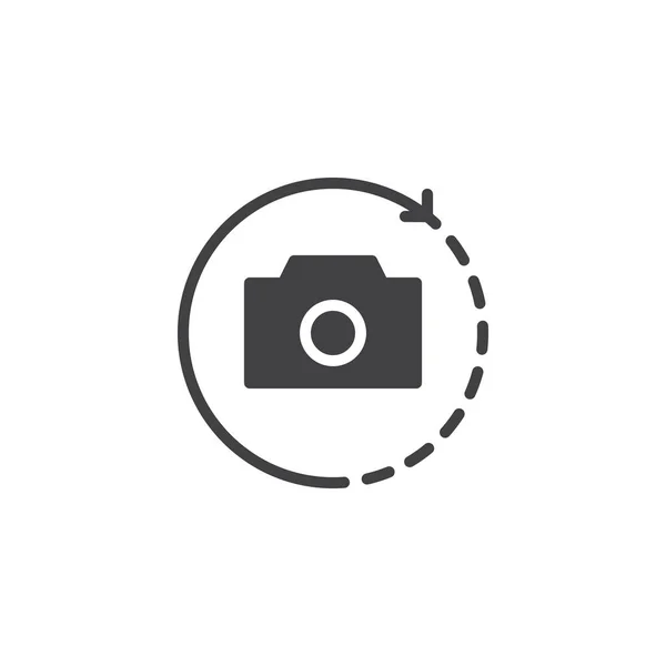 Girar ícone do vetor da câmera —  Vetores de Stock