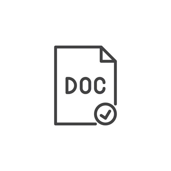 Doc comprobar el icono del esquema de archivo — Vector de stock