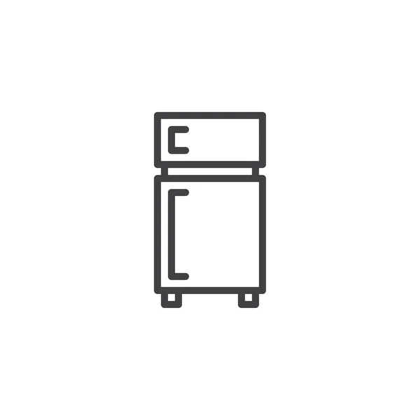 Icône de contour du réfrigérateur — Image vectorielle