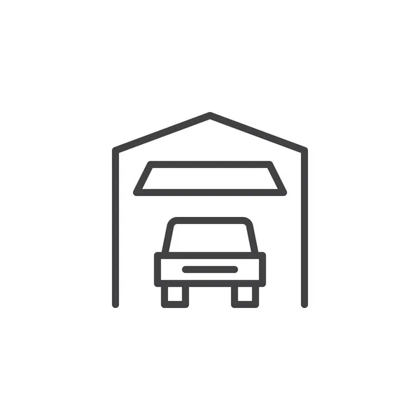 Auto garage overzicht pictogram — Stockvector