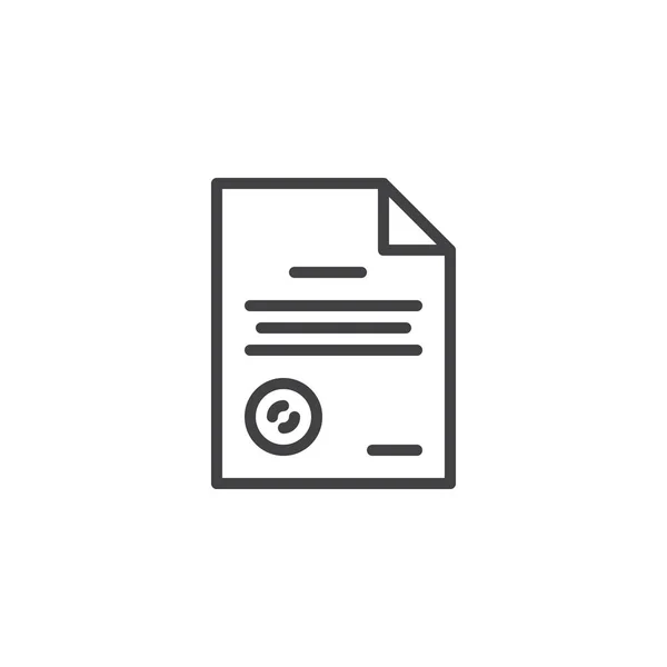 Het symbool van de omtrek van de bestand van het document — Stockvector