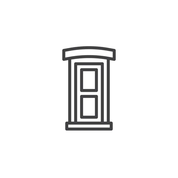 Icône de contour des toilettes publiques — Image vectorielle