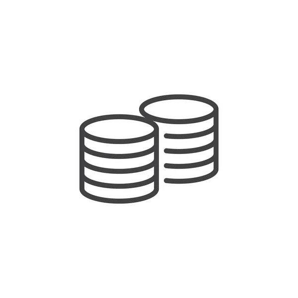 Pictogram voor database-overzicht — Stockvector