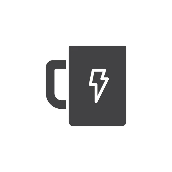 Energía bebida taza vector icono — Vector de stock