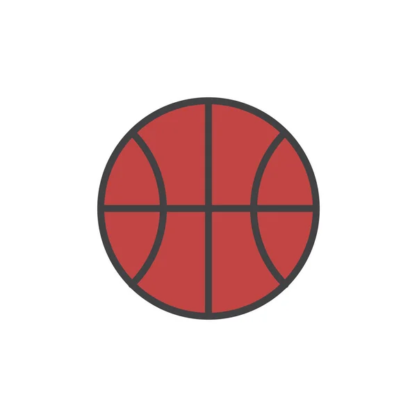 Баскетбольний м'яч заповнений значок контуру — стоковий вектор