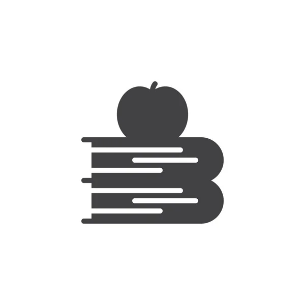 Apple і книги векторної icon — стоковий вектор