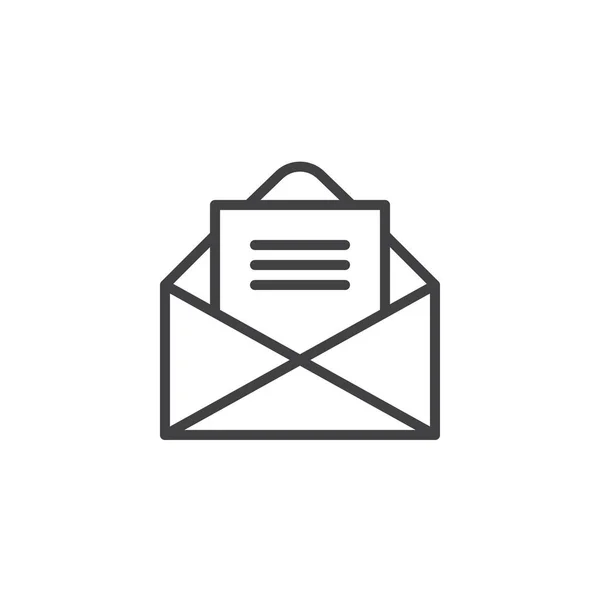 Dopis v obálce osnovy ikonu — Stockový vektor