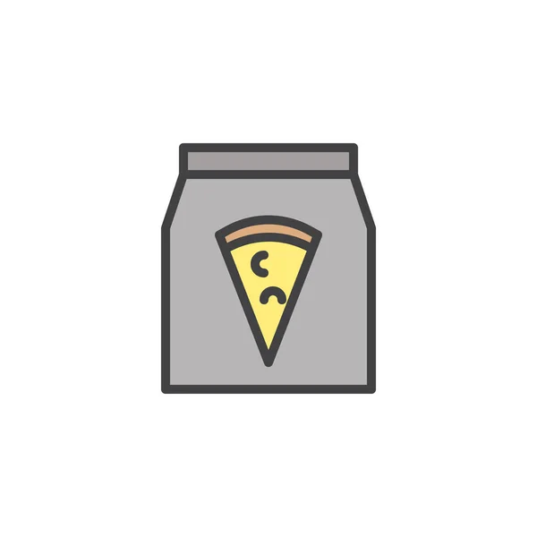 Иконка с ломтиками пиццы — стоковый вектор