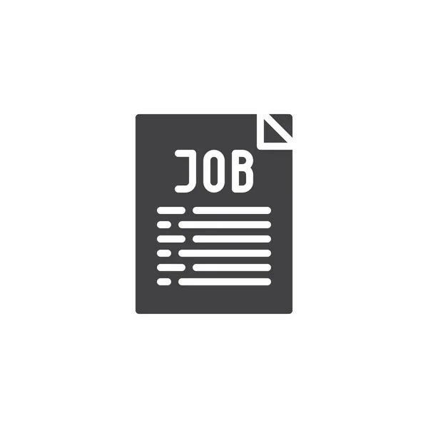 Job Contrat icône vectorielle — Image vectorielle