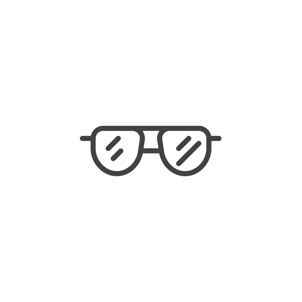 Icono de contorno de gafas de sol — Vector de stock