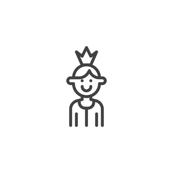 Um pequeno ícone do esboço do Príncipe —  Vetores de Stock