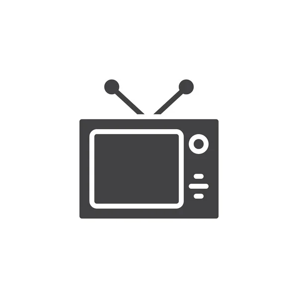 Television with antenna vector icon — Stock Vector