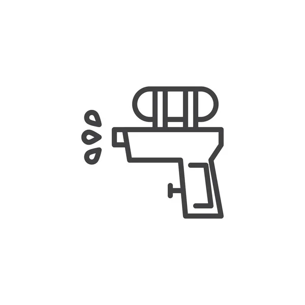 Icône contour pistolet à eau — Image vectorielle