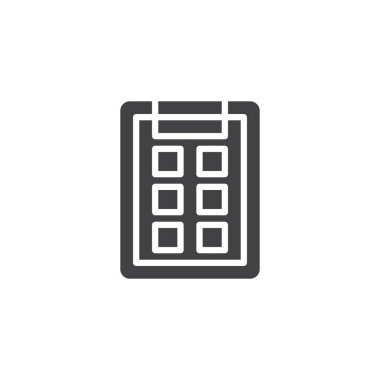 Kağıt Pano belge vektör simgesi