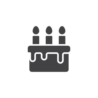 Doğum günü pastası vektör simgesi