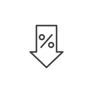 Anahat simgesi aşağı yüzde ok