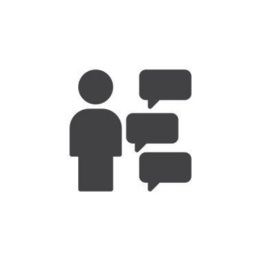 Çalışan konuşmak vektör simgesi