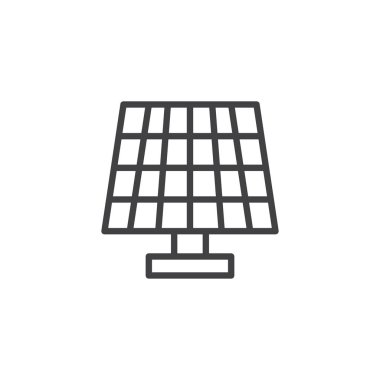 güneş paneli anahat simgesini