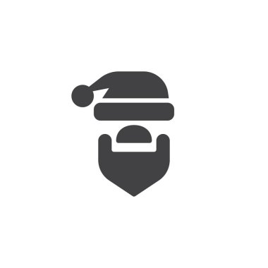 Santa şapka ve sakal vektör simgesi