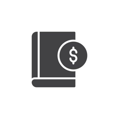 Kitap ve dolar sikke vektör simgesi