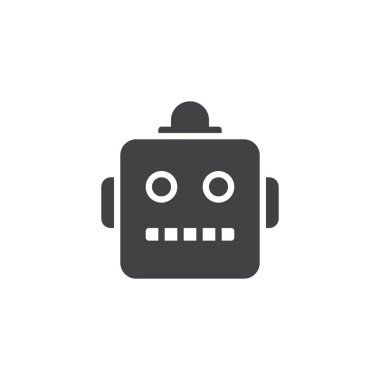 Robot emoji vektör simgesi