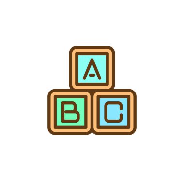 ABC küp anahat simgesini dolu