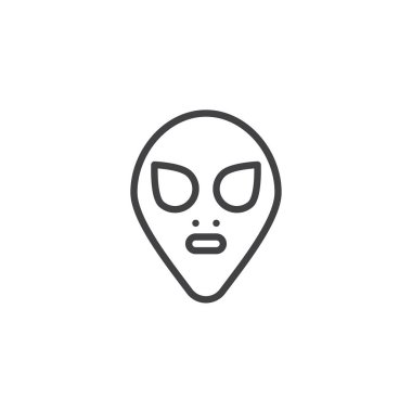 Uzaylı maskesini anahat simgesini