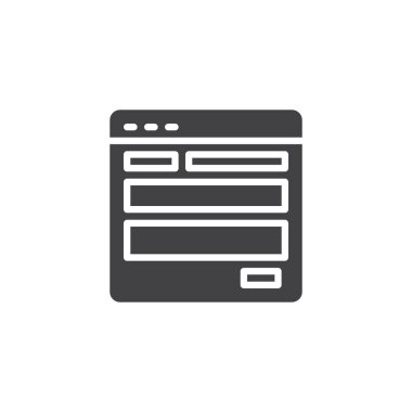 Web sitesi şablon vektör simgesi