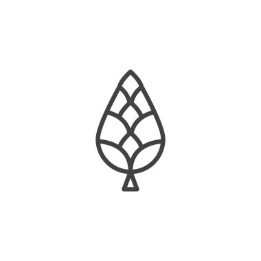 Köknar koni anahat simgesini