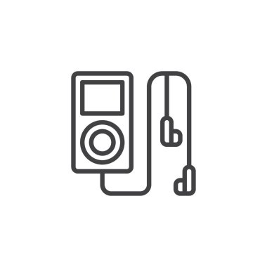 Kulaklık anahat simgesi ile MP3 çalar