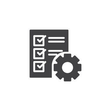 Araba Servisi onay listesi vektör simgesi