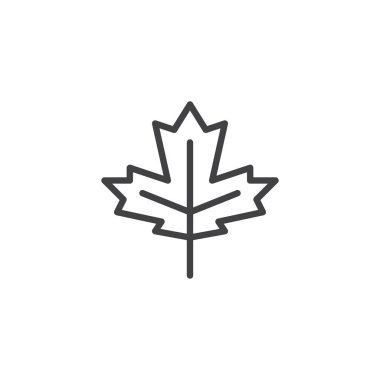 Akçaağaç yaprağı anahat simgesini