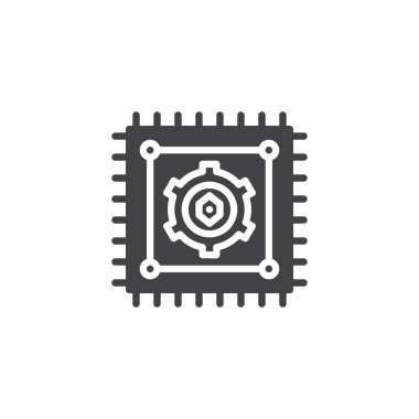 İşlemci vektör simgesi