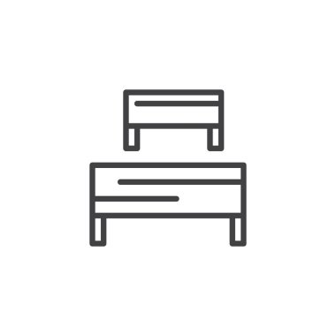 Engelleri simgesi anahat. Mobil kavramı ve web tasarım için doğrusal stili işaret. İş engel basit çizgi vektör simgesi. Sembol, logo illüstrasyon. Piksel mükemmel vektör grafikleri