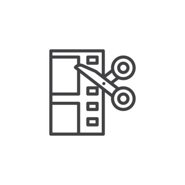 Video düzenleme anahat simgesini