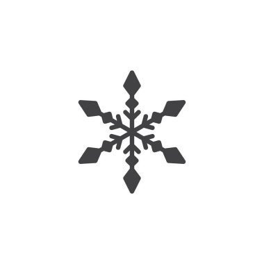 Kar tanesi vektör simgesi. Mobil kavramı ve web tasarım için düz işareti dolu. Kar katı simgesi. Soğuk sembol, logo illüstrasyon. Piksel mükemmel vektör grafikleri