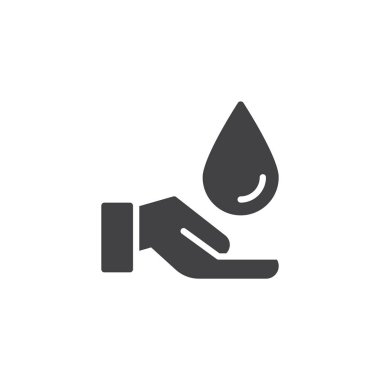 El ve su damla vektör simgesi