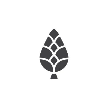 Köknar koni vektör simgesi