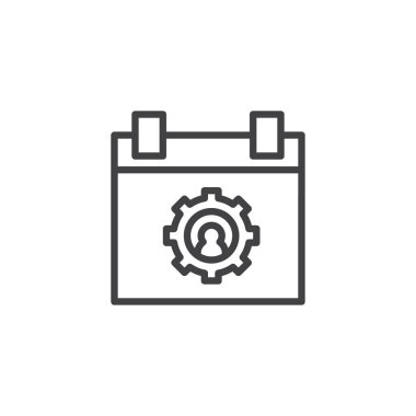 Takvim ayarlarını dişli anahat simgesini