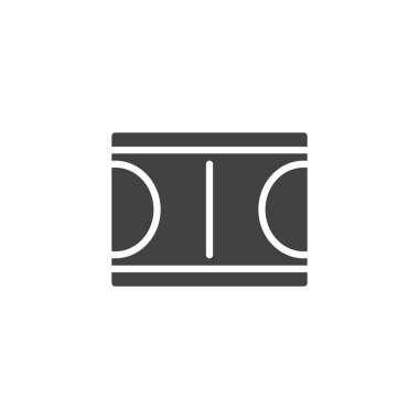 Basketbol mahkeme üstten görünüm vektör simgesi