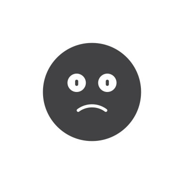 Sürpriz yüz emoji vektör simgesi