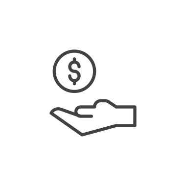 El ve sikke anahat simgesini