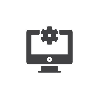 Tamir bilgisayar vektör simgesi