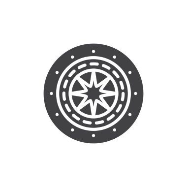 Yuvarlak halı süs vektör simgesi