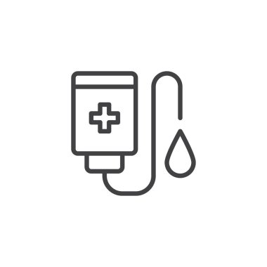 Kan bağışı anahat simgesini