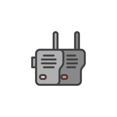 Walkie talkie doldurulmuş anahat simgesini